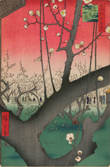 Utagawa Hiroshige's Plum Estate, Kameido (Brooklyn Museum, 1857)