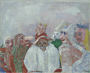 James Ensor's Masks Confronting Death (Museum of Modern Art, 1888)