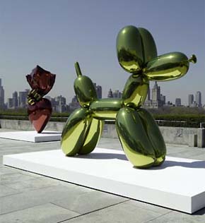 Jeff Koons's Balloon Dog (Yellow) (Steven and Alexandra Cohen Collection, Metropolitan Museum of Art, 1994–2000)