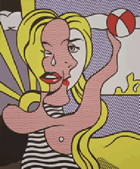 Roy Lichtenstein's Girl with Beach Ball III (National Gallery of Art, Washington, 1977)