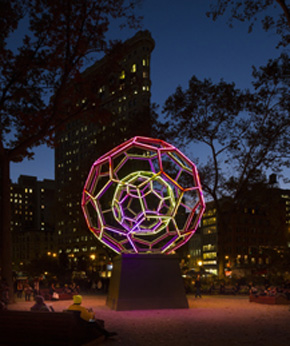 Leo Villareal's BUCKYBALL (Madison Square Park Conservancy, 2012)