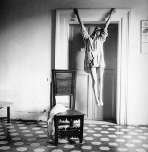 Francesca Woodman's Untitled (Angel) (George and Betty Woodman/Solomon R. Guggenheim Museum, 1977)